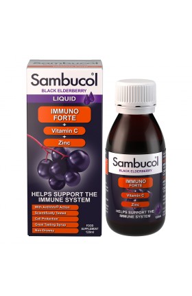 Sambucol - Immuno Forte aux Extraits de Sureau Noir , de zinc et Vit C -120 ml